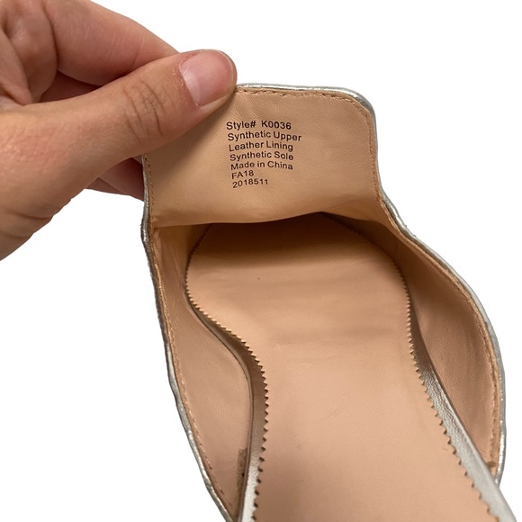 PERFECT FOR THE HOLIDAYS!! NO HEEL!! J Crew Glitter Slide Silver Flats 9.5 - Picture 10 of 11